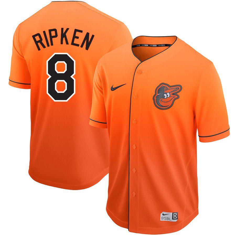 Men Baltimore Orioles #8 Ripken Orange Nike Fade MLB Jersey->cincinnati reds->MLB Jersey